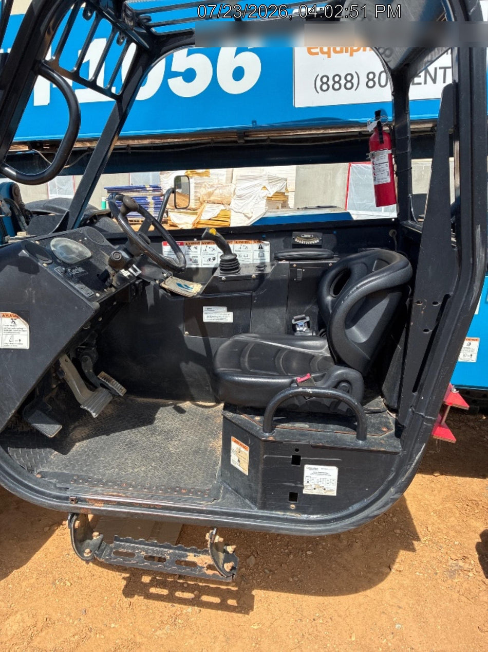 2019 Genie GTH-1056 Canopy, Solid RT Tires, LED Work Lights, Beacon 60" QA Carriage, 60" Forks