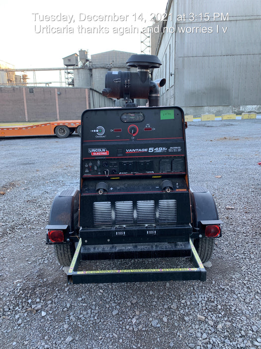 2021 Lincoln Electric Vantage 549X Ready Pak 3, ORANGE (includes trailer, cable rack, fender light kit)