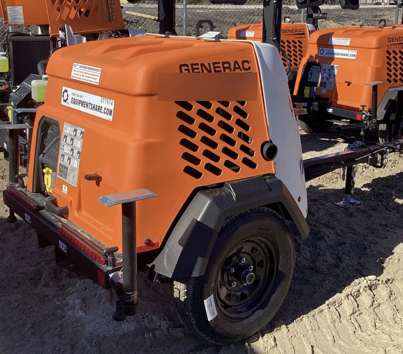 2023 Generac MLT2 Diesel, Flex Switch 120V Input, Powerzone Controller, 
(4) 320W LED Lights, 4kW Generator, 39.9 Gal Fuel Tank, 2" Ball, T3