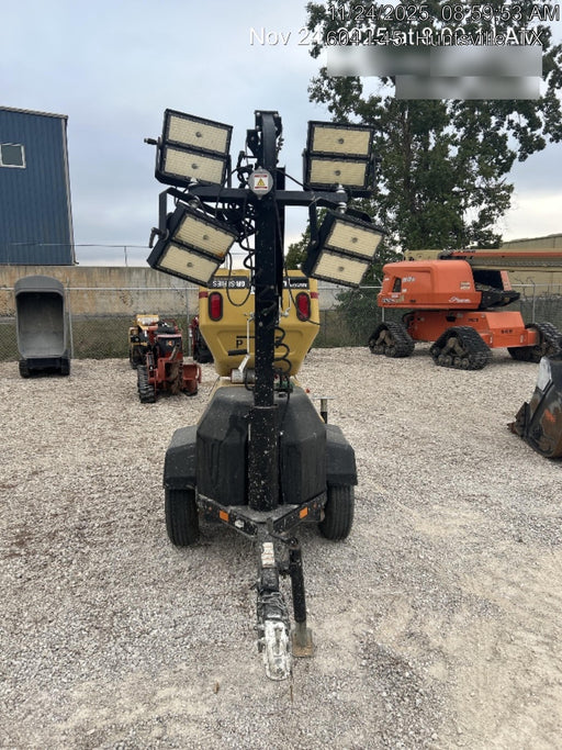 2022 Allmand NLV3GR (4) LED Light Fixture 350W, 23' Vertical Mast, 3kW Prime, Towable, Deep Sea L401, Leveling Jacks, Yanmar T4F 5.8hp