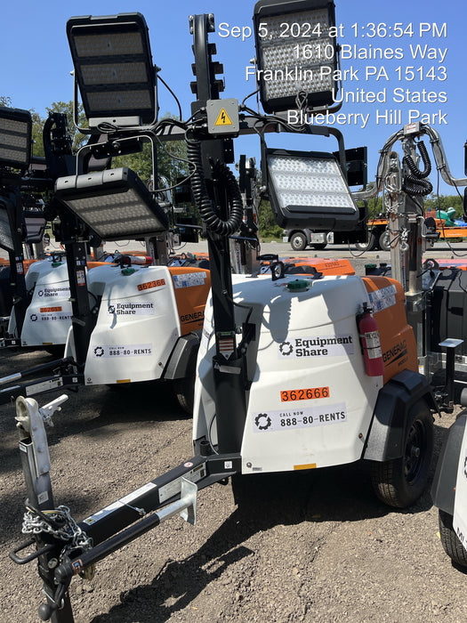 2023 Generac MLT2 Diesel, Flex Switch 120V Input, Powerzone Controller, 
(4) 320W LED Lights, 4kW Generator, 39.9 Gal Fuel Tank, 2" Ball, T3