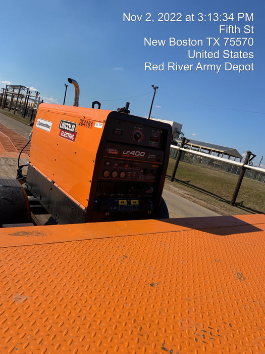 2022 Lincoln Electric LE400 Kubota V1505, Trlr, Cable Rack, Light Kit, ES Decals, T3