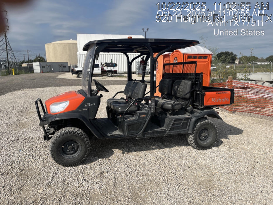 2021 Kubota RTV-X1140W-H Plastic Canopy, Windshield Acrylic Clear, LED Strobe Light, Wire Harness Kit, Back up Alarm