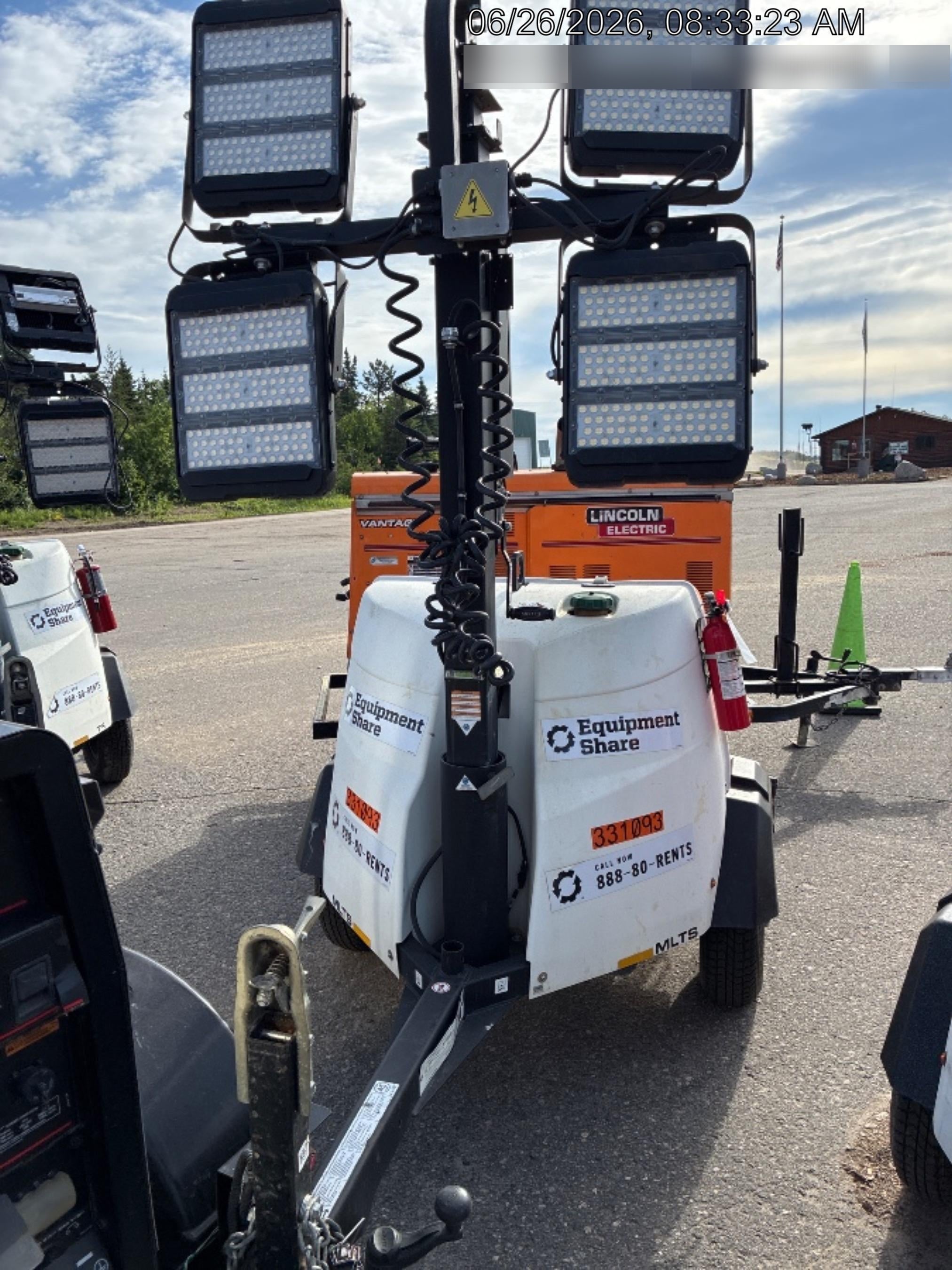 2023 Generac MLT2 Diesel, Flex Switch 120V Input, Powerzone Controller, (4) 320W LED Lights, 4kW Generator, 39.9 Gal Fuel Tank, 2" Ball, T3