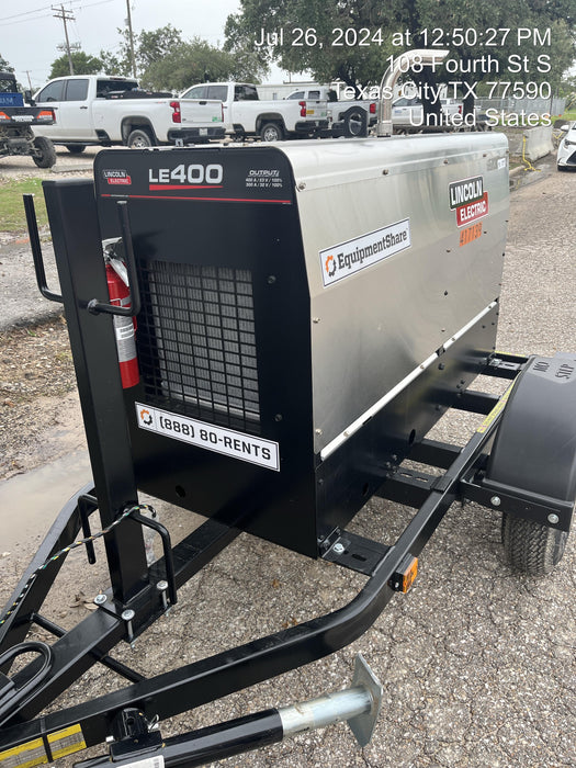 2024 Lincoln Electric LE400 Kubota V1505, Trlr, Cable Rack, Light Kit, ES Decals, T3