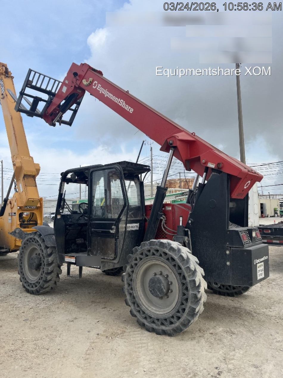 2019 Manitou MTA12042 Cab/Heat/Air, 120 HP, Solid Tires, Work Lights, Lift Hook, Auxiliary Hydraulics w/66" Carriage and 60" Forks