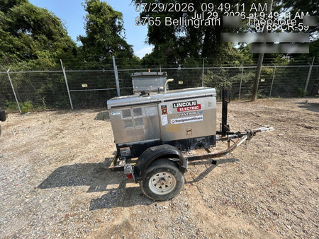 2019 Lincoln Electric Vantage 322 Welder Ready-Pak 3, Two wheel trailer, Fender and Light kit, Cable Rack