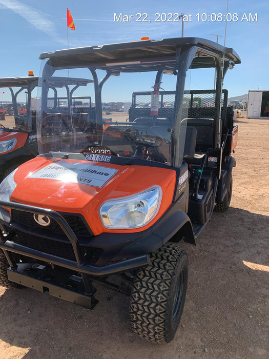 2022 Kubota RTV-X1140W-H Plastic Canopy, Windshield Acrylic Clear, LED Strobe Light, Wire Harness Kit, Back up Alarm