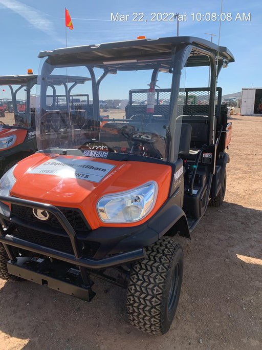 2022 Kubota RTV-X1140W-H Plastic Canopy, Windshield Acrylic Clear, LED Strobe Light, Wire Harness Kit, Back up Alarm