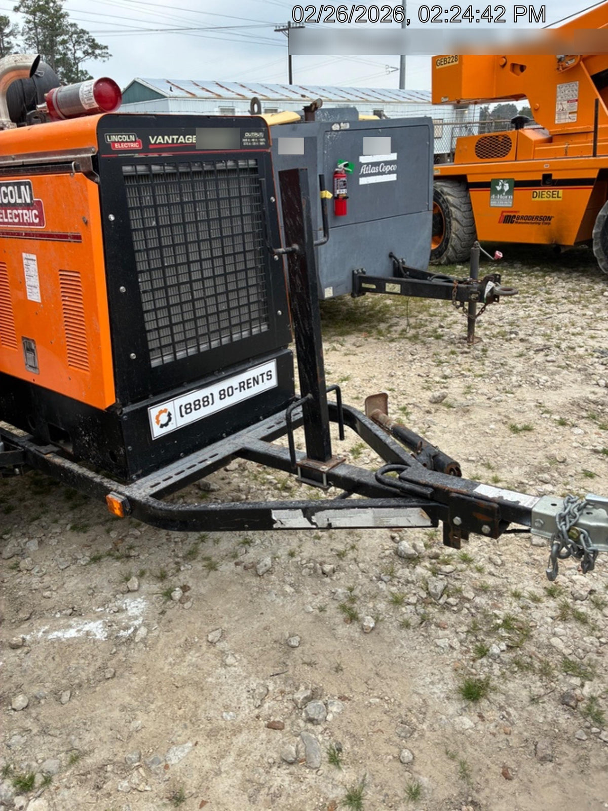 2022 Lincoln Electric Vantage 549X Crosslink Technology, Trailer Mounted, ES Decals, T3