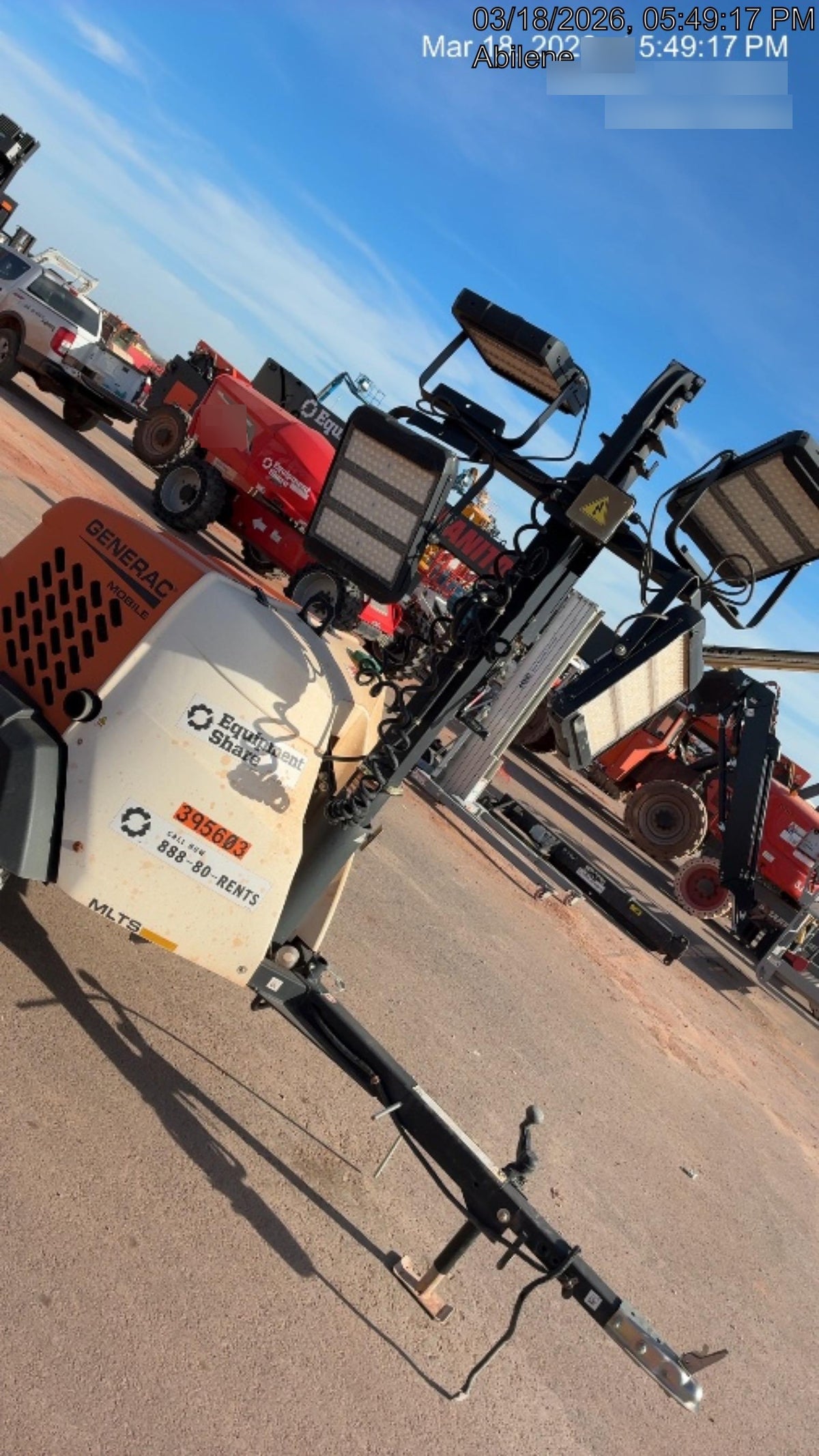 2024 Generac MLT2 Diesel, Flex Switch 120V Input, Powerzone Controller, 
(4) 320W LED Lights, 4kW Generator, 39.9 Gal Fuel Tank, 2" Ball, T3