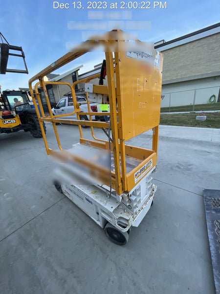 Custom Equipment HB-1430 <ul>
 <li>Hy-Brid Scissor Lift</li>
  <li>Platform capacity up to 670 lbs.</li>
  <li>Working height up to 20 ft</li>
  <li>Weighs under 1,700 lbs.</li>
  <li>Non-marking wheels </li>
</ul>