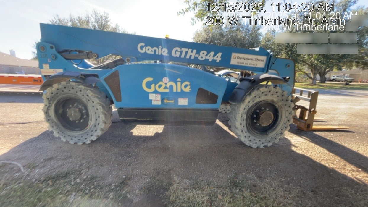 2017 Genie GTH-844 Diesel Engine, Solid Tires, 60" Carriage, Open ROPS