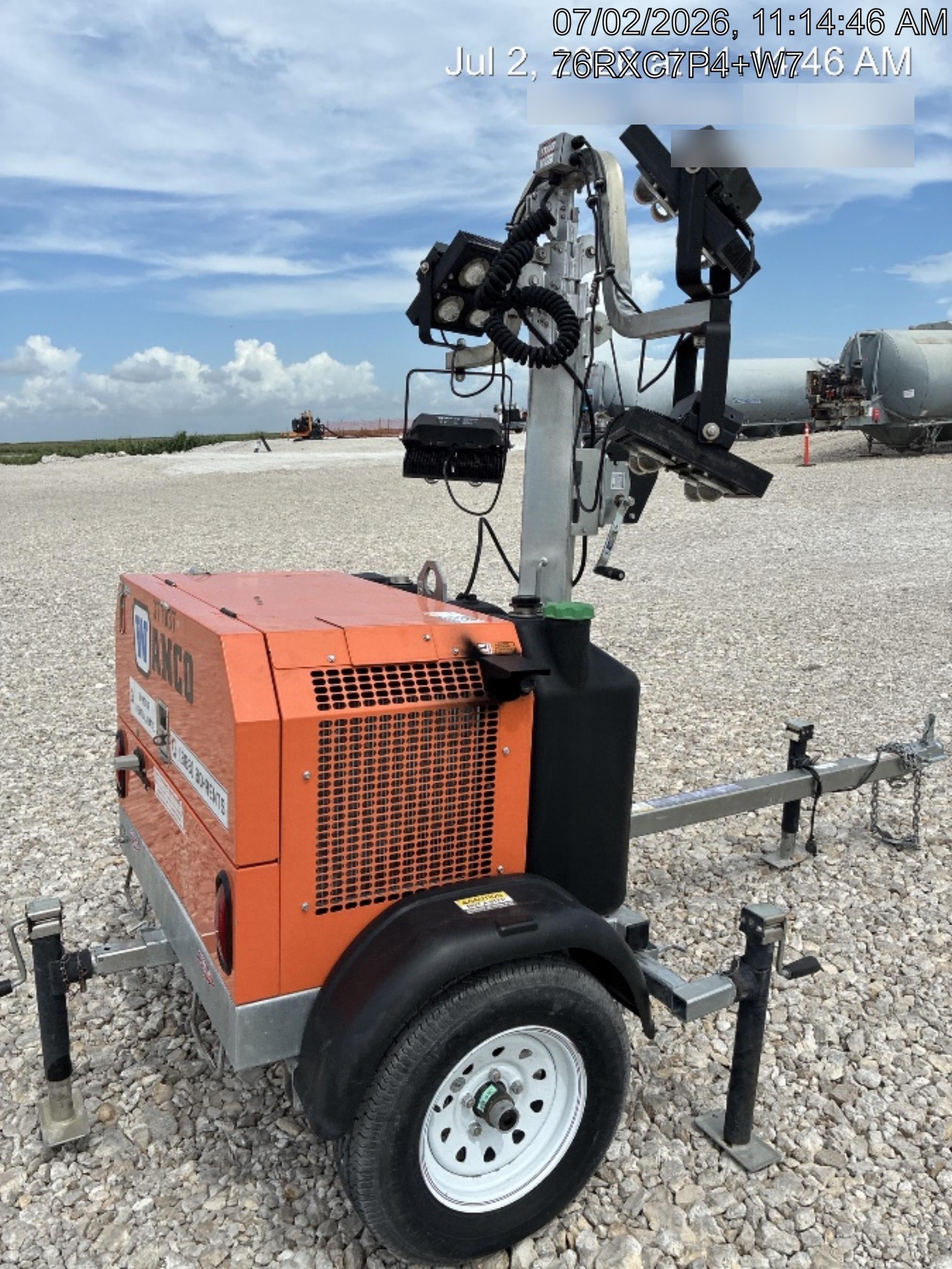 2023 Wanco WLTT-4MM4K Diesel, Deep Sea Controller, Shore Power Plug, Auto Start, (4) 350W LED Floodlights, 4kW Generator, 60 Gal Fuel Tank, 2" Ball, T3