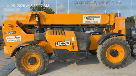 2019 JCB 506-36 Canopy, 74 HP, Foam Filled Tires, STD Worklight, Beacon, Aux Hydraulics, Lifting Eye, Back up Alarm 48" Carriage/48" Forks