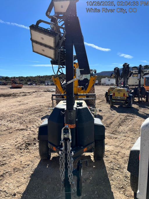 2022 Allmand NLV3GR (4) LED Light Fixture 350W, 23' Vertical Mast, 3kW Prime, Towable, ES Decals, T3