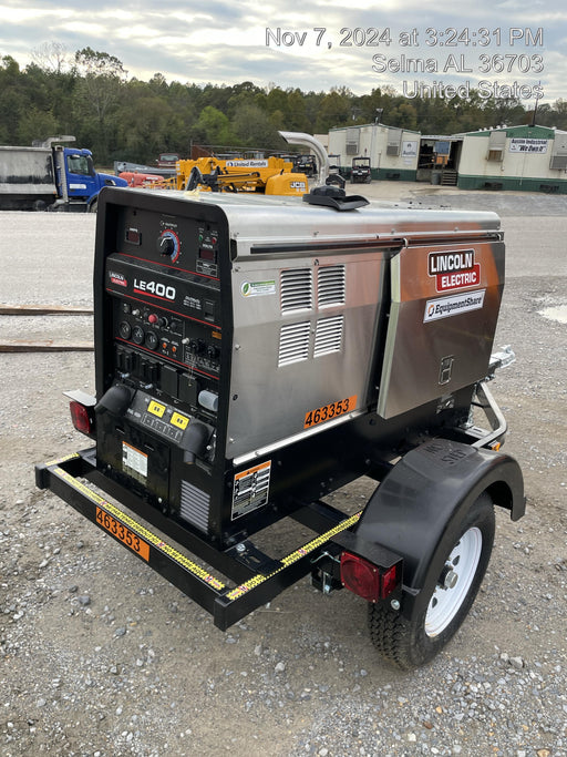 2024 Lincoln Electric LE400 Kubota V1505, Trlr, Cable Rack, Light Kit, ES Decals, T3