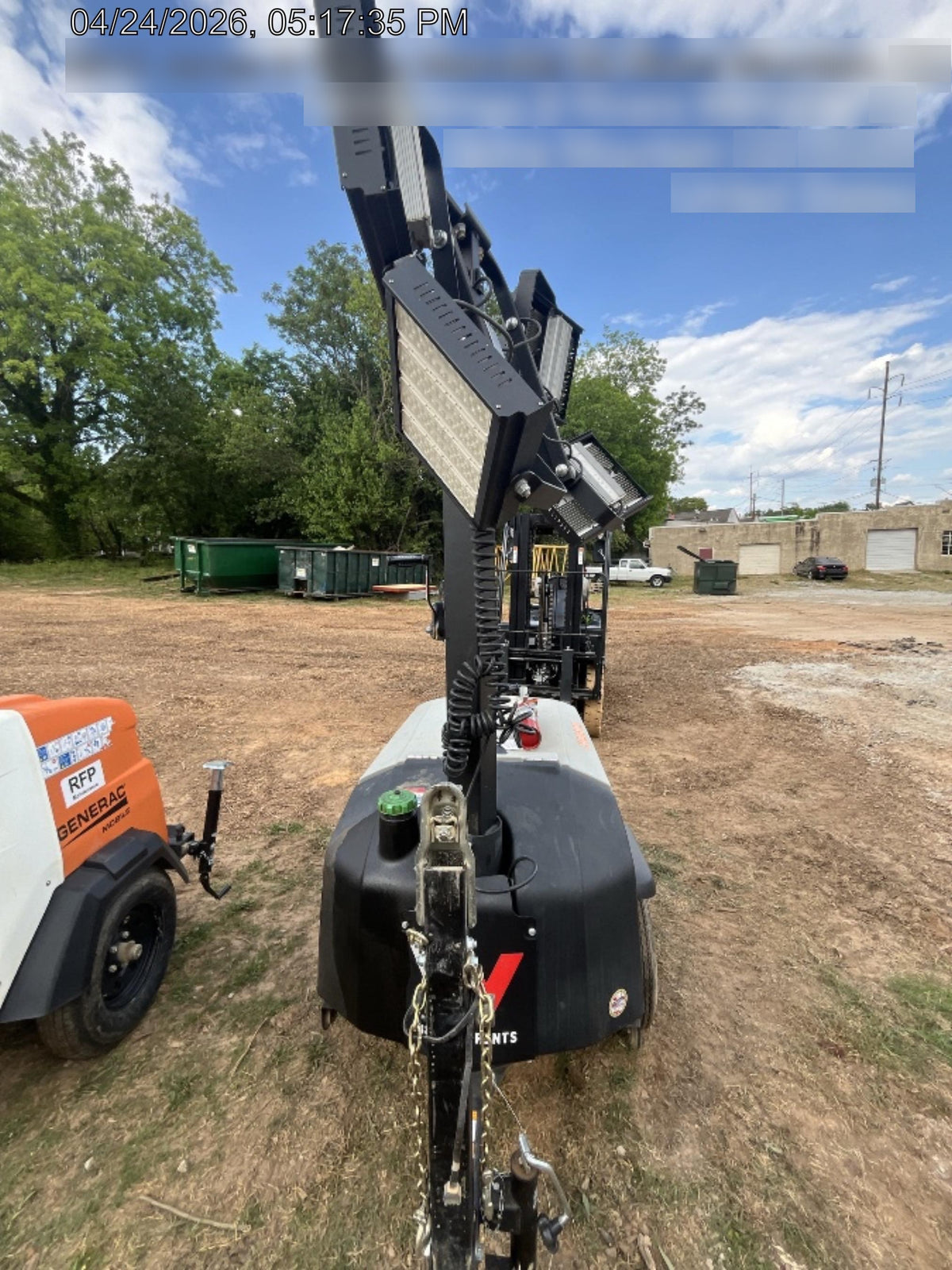 2024 Wacker Neuson LTT4 Diesel, Kohler KDW702, Deep Sea Controller, Auto Start, LED 320W, Bypass Outlet, T3
