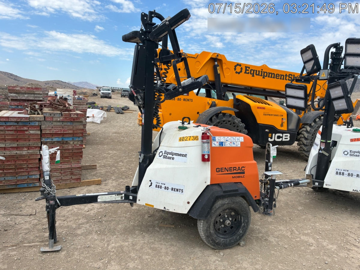 2024 Generac MLT2 Diesel, Flex Switch 120V Input, Powerzone Controller, 
(4) 320W LED Lights, 4kW Generator, 39.9 Gal Fuel Tank, 2" Ball, T3