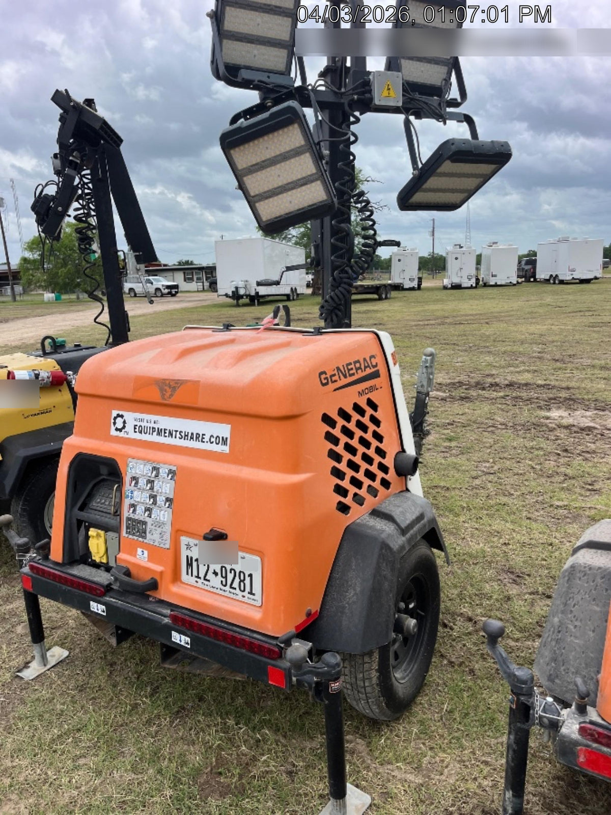 2023 Generac MLT2 Diesel, Flex Switch 120V Input, Powerzone Controller, 
(4) 320W LED Lights, 4kW Generator, 39.9 Gal Fuel Tank, 2" Ball, T3