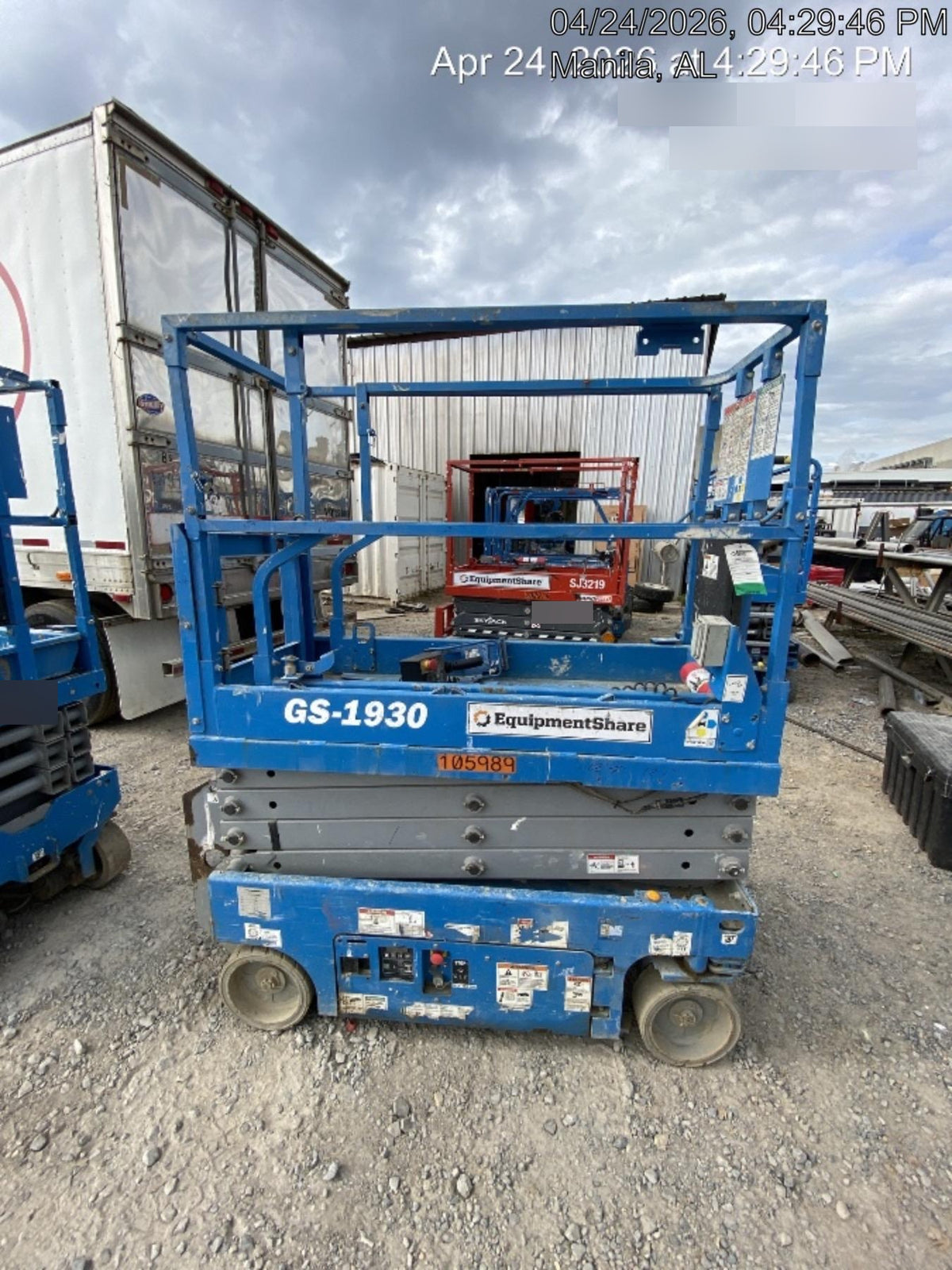 2020 Genie GS-1930 Solid Non Marking Tires, Beacon, Folding rails with half height swing gate