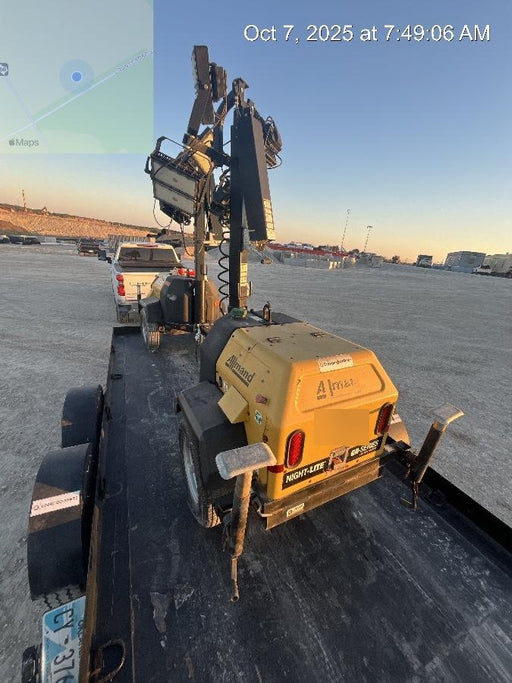 2022 Allmand NLV3GR (4) LED Light Fixture 350W, 23' Vertical Mast, 3kW Prime, Towable, Deep Sea L401, Leveling Jacks, Yanmar T4F 5.8hp