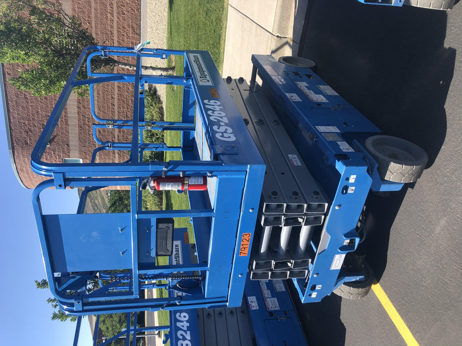 2019 Genie GS-2646 folding rails with full height swing gate