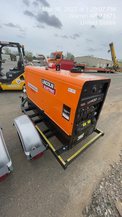 2022 Lincoln Electric LE400 Kubota V1505, Trlr, Cable Rack, Light Kit, ES Decals, T3