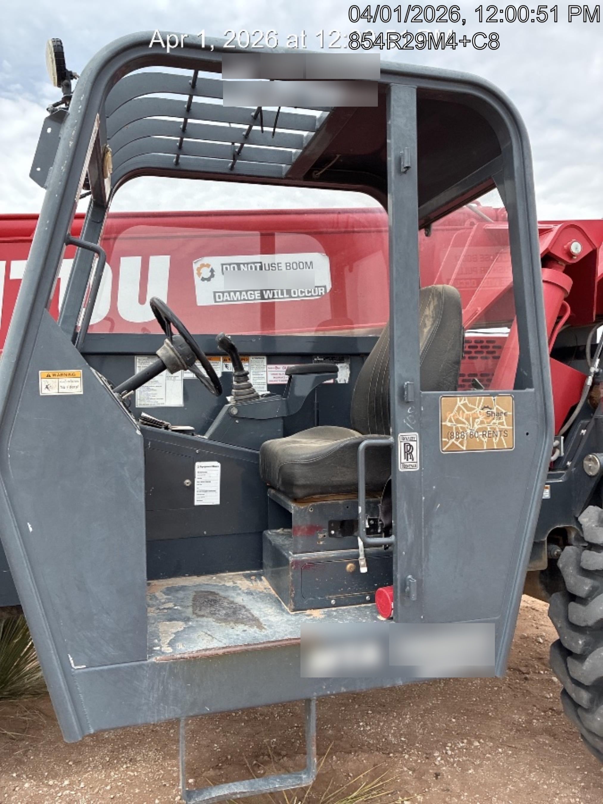 2018 Manitou MTA10055 Manitou MTA10055 - Canopy, Worklights, Beacon, 66" Carriage, 60" Forks, Solid Tires, Aux Hydraulics