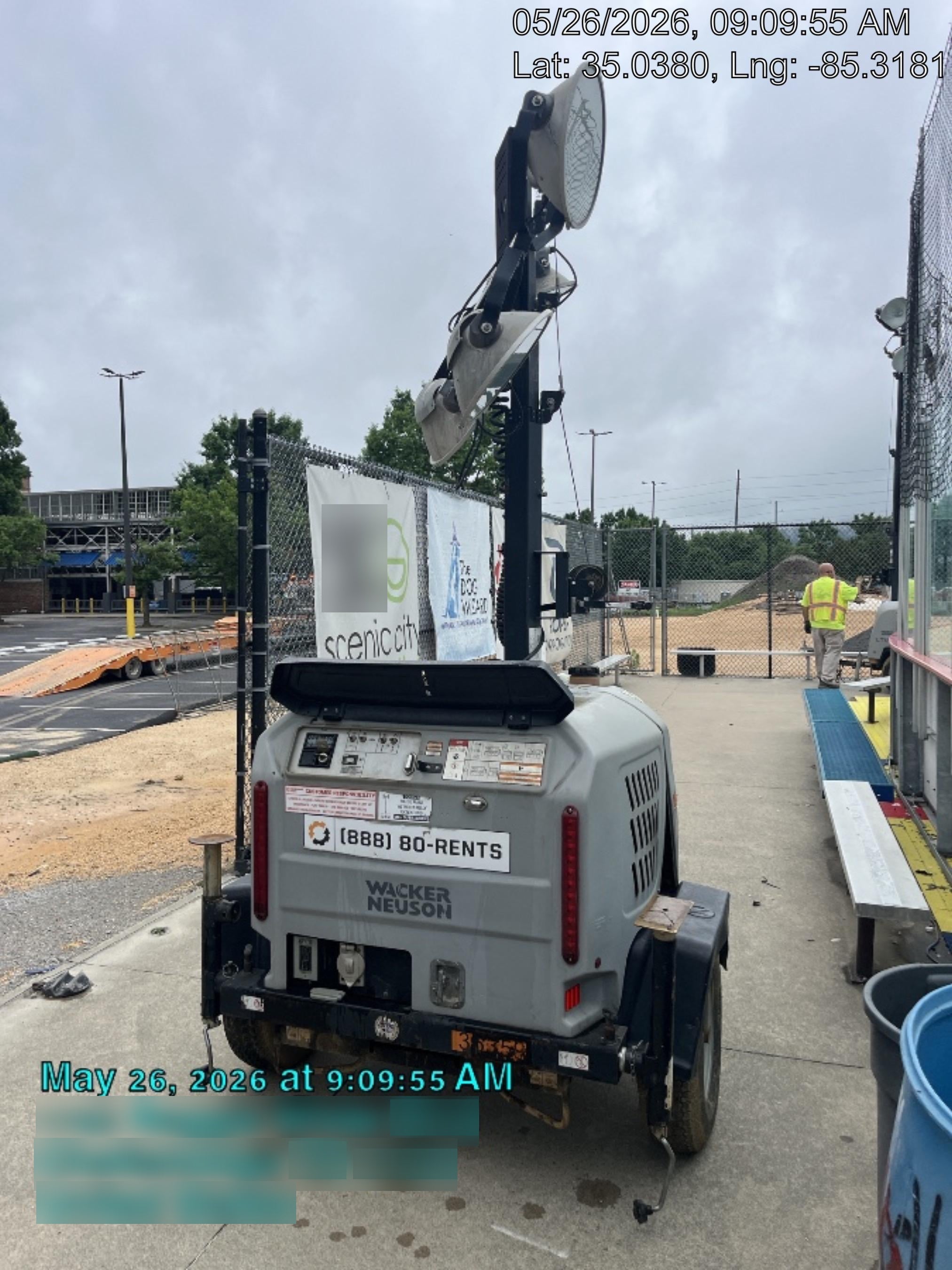 2019 Wacker Neuson LTV6L-MH Wacker Neuson LTV6L Mobile Light Tower w/Fuel Level Sensor Installed