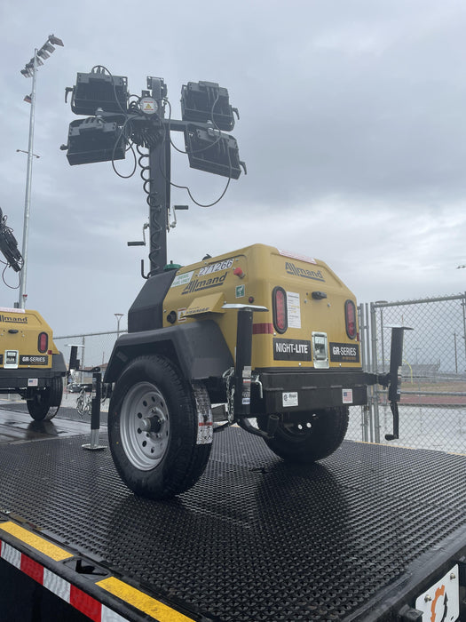 2022 Allmand NLV3GR (4) LED Light Fixture 350W, 23' Vertical Mast, 3kW Prime, Towable, ES Decals, T3