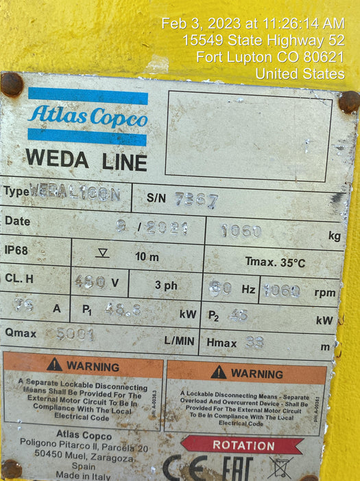 2021 ATLAS COPCO WEDA L100N