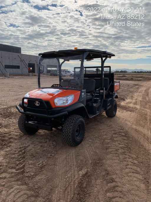 2022 Kubota RTV-X1140W-H Plastic Canopy, Windshield Acrylic Clear, LED Strobe Light, Wire Harness Kit, Back up Alarm