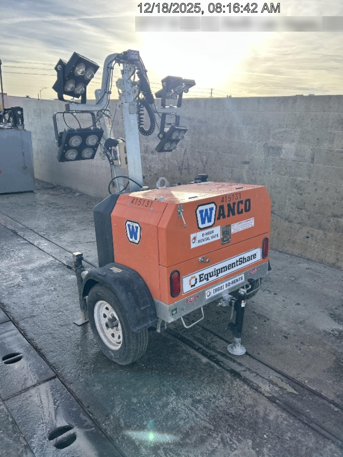 2024 Wanco WLTT-4MM4K Diesel, Deep Sea Controller, Shore Power Plug, Auto Start, (4) 350W LED Floodlights, 4kW Generator, 60 Gal Fuel Tank, 2" Ball, T3