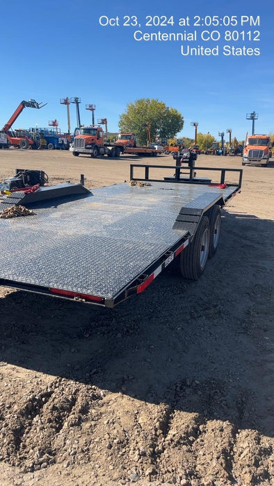 2025 TEXAS PRIDE TRAILERS 21' Lowboy Gravity Tilt Bed 14K Bumper Pull Trailer