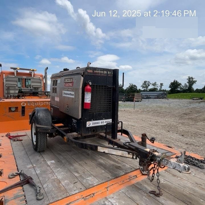 2019 Lincoln Electric Vantage 322 Ready-Pak 3, Two Wheel Trailer, Fender and Light Kit, Cable Rack