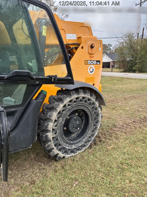 2020 JCB 506-36 Cab/Heat/Air, 74 HP, Solid Tires, STD Worklight, Beacon, Aux Hydraulics, Lifting Eye, Back up Alarm w/48" Carriage/48" Forks