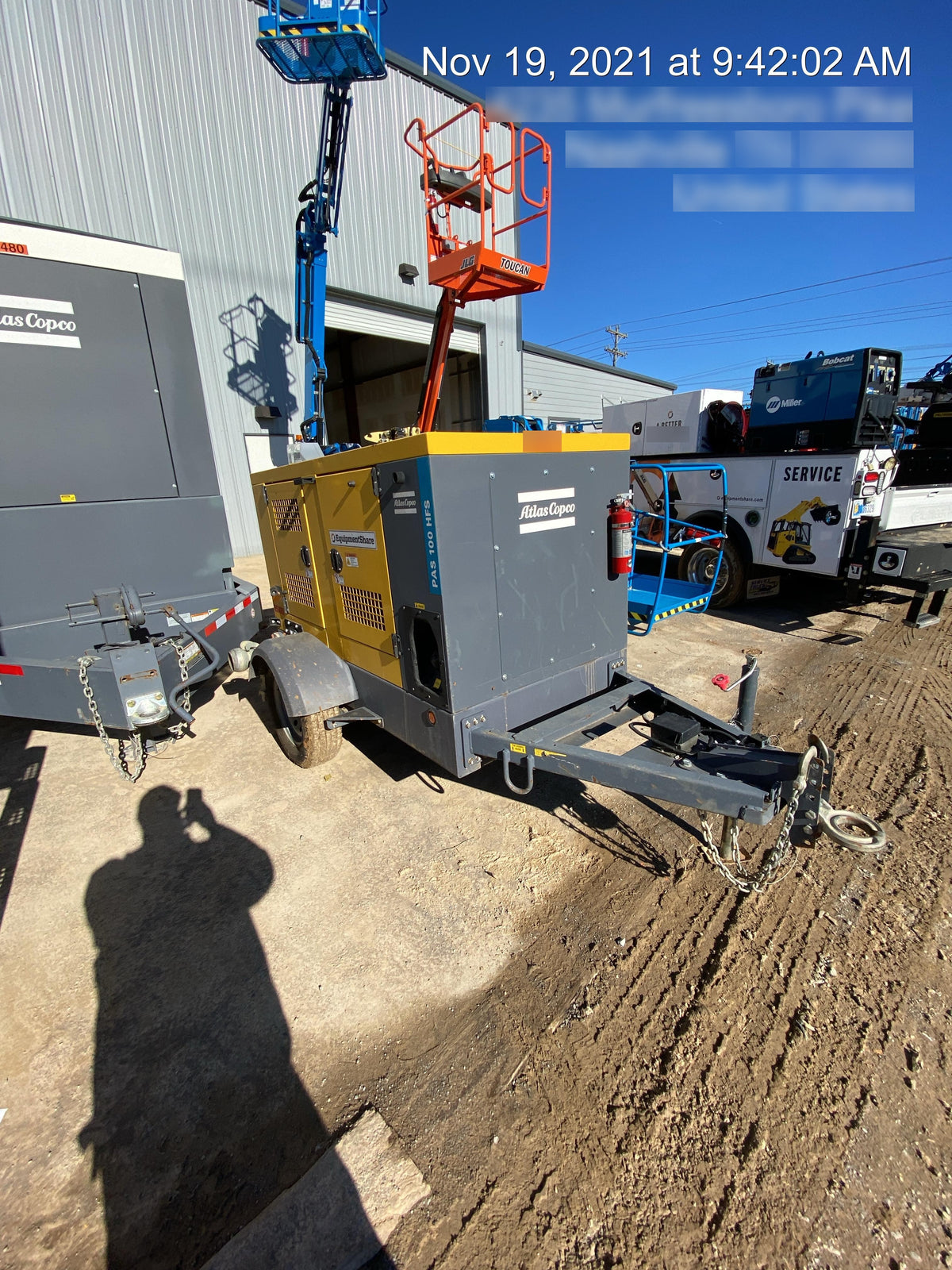 2020 ATLAS COPCO PAS 100 HF CS Enclosed