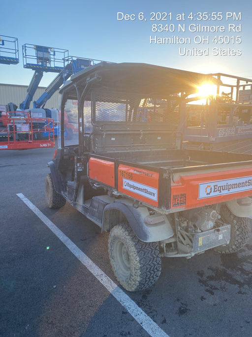 2022 Kubota RTV-X1140W-H Plastic Canopy, Windshield Acrylic Clear, LED Strobe Light, Wire Harness Kit, Back up Alarm