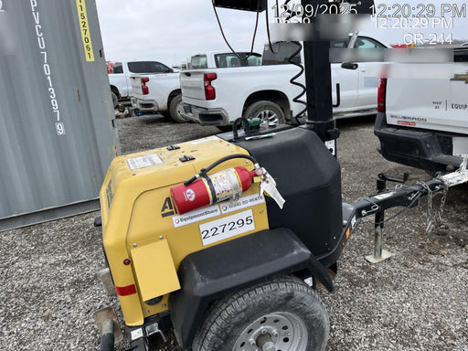 2022 Allmand NLV3GR (4) LED Light Fixture 350W, 23' Vertical Mast, 3kW Prime, Towable, Deep Sea L401, Leveling Jacks, Yanmar T4F 5.8hp