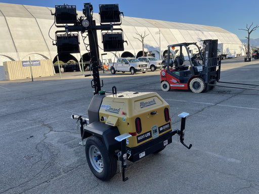 2022 Allmand NLV3GR (4) LED Light Fixture 350W, 23' Vertical Mast, 3kW Prime, Towable, ES Decals, T3
