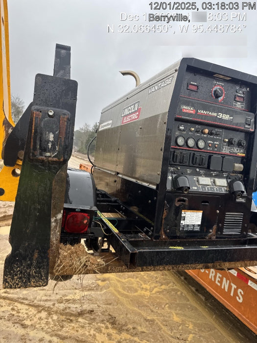 2020 Lincoln Electric Vantage 322 Welder Ready-Pak 3, w/ GPS & Decals (includes trailer, cable rack, fender light kit)