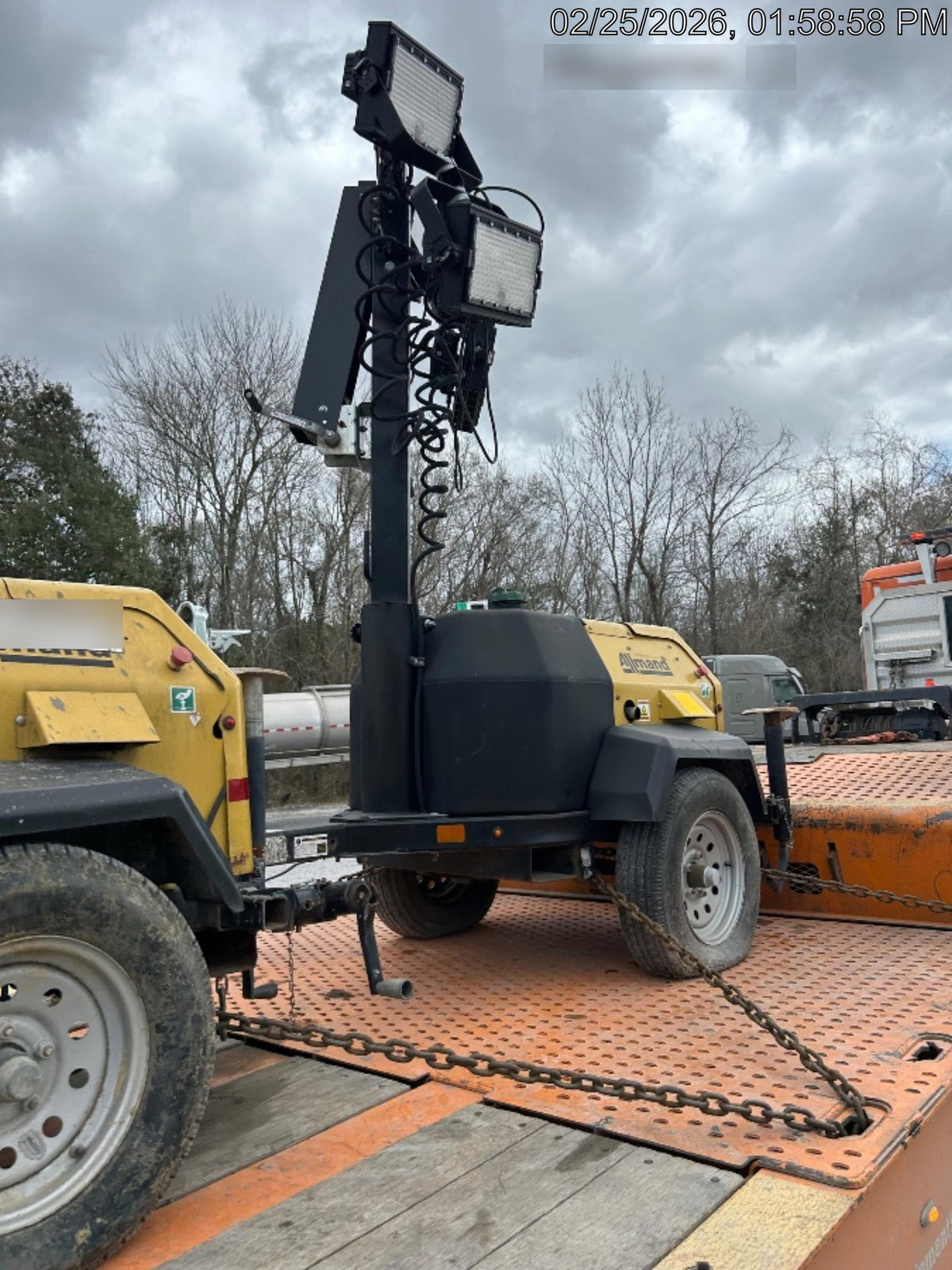 2022 Allmand NLV3GR (4) LED Light Fixture 350W, 23' Vertical Mast, 3kW Prime, Towable, Deep Sea L401, Leveling Jacks, Yanmar T4F 5.8hp