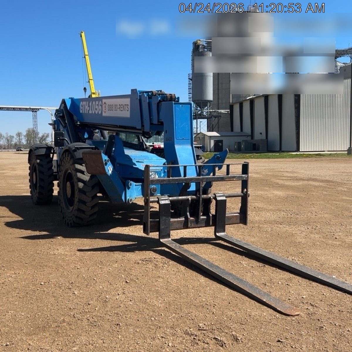 2019 Genie GTH-1056 Cab/Heat/AC, Solid RT Tires, LED Work Lights, Beacon 60" QA Carriage, 60" Forks
