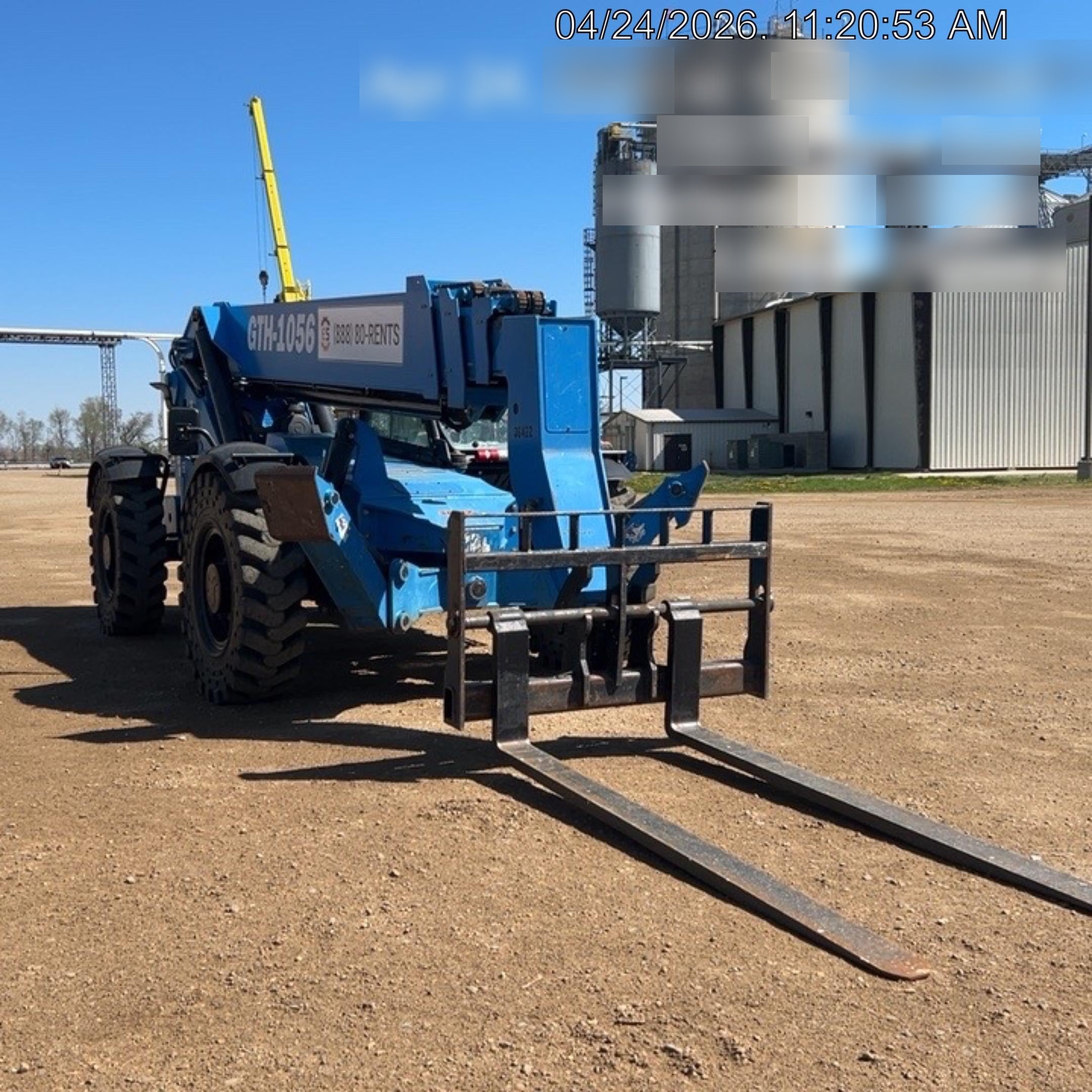 2019 Genie GTH-1056 Cab/Heat/AC, Solid RT Tires, LED Work Lights, Beacon 60" QA Carriage, 60" Forks
