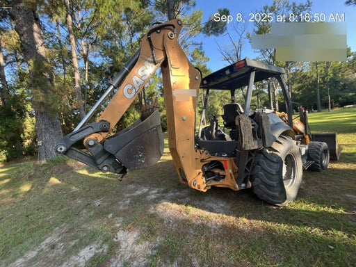 2019 Case 580N EP Canopy, 4WD, 1-Way Aux Hydraulics, Pilot Controls, Ride Control and Loader Aux Hydraulics, 900 LB. Front CWT, 82" HD LONG LIP (1 CU. YD.) W/BOCE AND LIFT EYES, FLIP OVER/STABILIZER PADS COMB