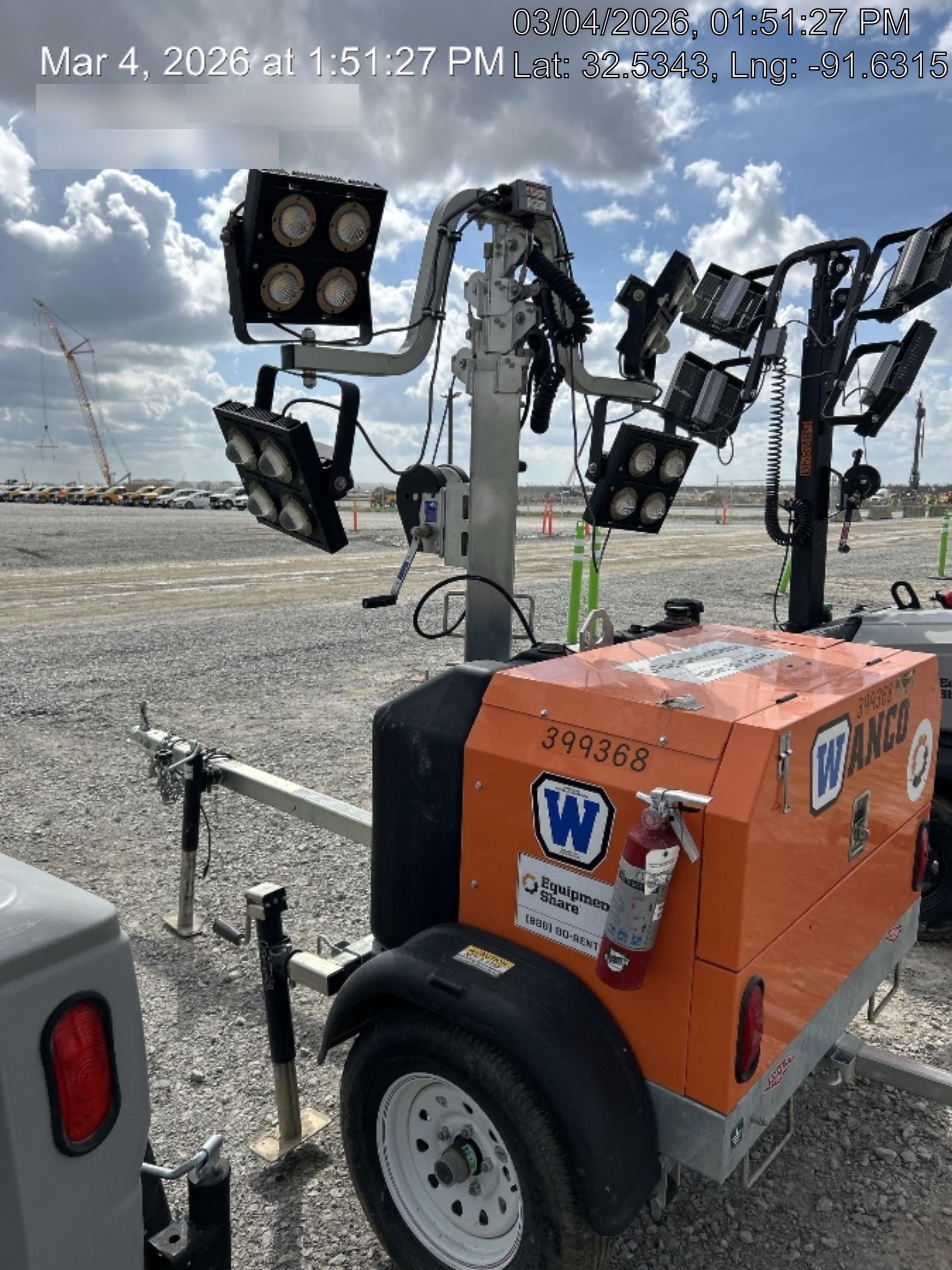 2024 Wanco WLTT-4MM4K Diesel, Deep Sea Controller, Shore Power Plug, Auto Start, (4) 350W LED Floodlights, 4kW Generator, 60 Gal Fuel Tank, 2" Ball, T3