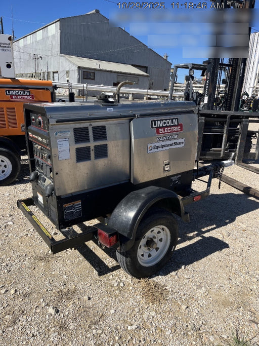 2019 Lincoln Electric Vantage 322 Ready-Pak 3, Two Wheel Trailer, Fender and Light Kit, Cable Rack
