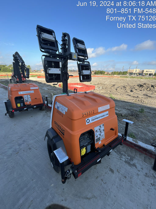 2024 Generac MLT2 Diesel, Flex Switch 120V Input, Powerzone Controller, 
(4) 320W LED Lights, 4kW Generator, 39.9 Gal Fuel Tank, 2" Ball, T3