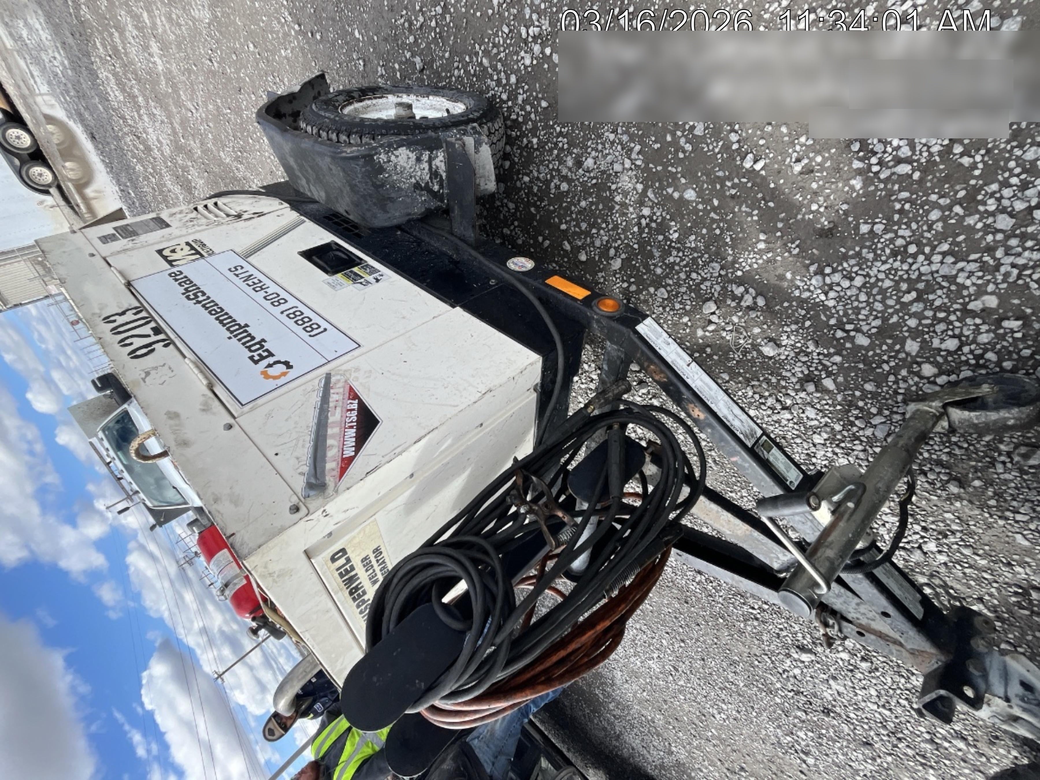 2018 Multiquip DLW300ESA1 Multiquip DLW300ESA1 300 Amp Welder w/Trailer, 100' of Lead, 50' of Ground, Wired Remotes